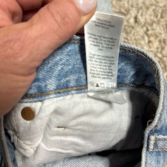 PacSun Vintage High Rise Button Fly Frayed Denim Shorts Size 30 - Picture 7 of 7